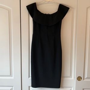 Zara off the shoulder midi dress/form fitting